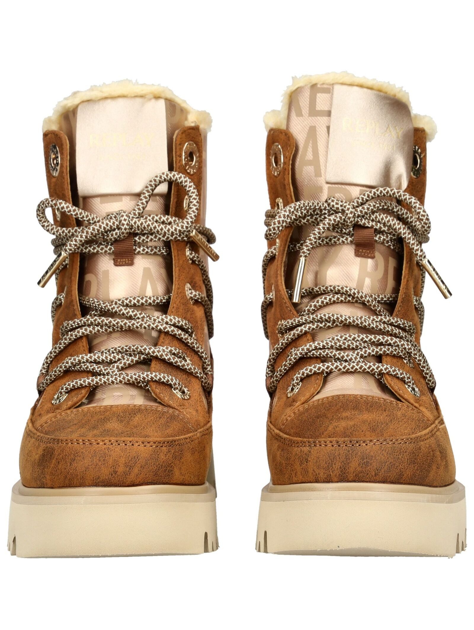 Replay Replay Stiefelette Lederimitat Schnürstiefelette