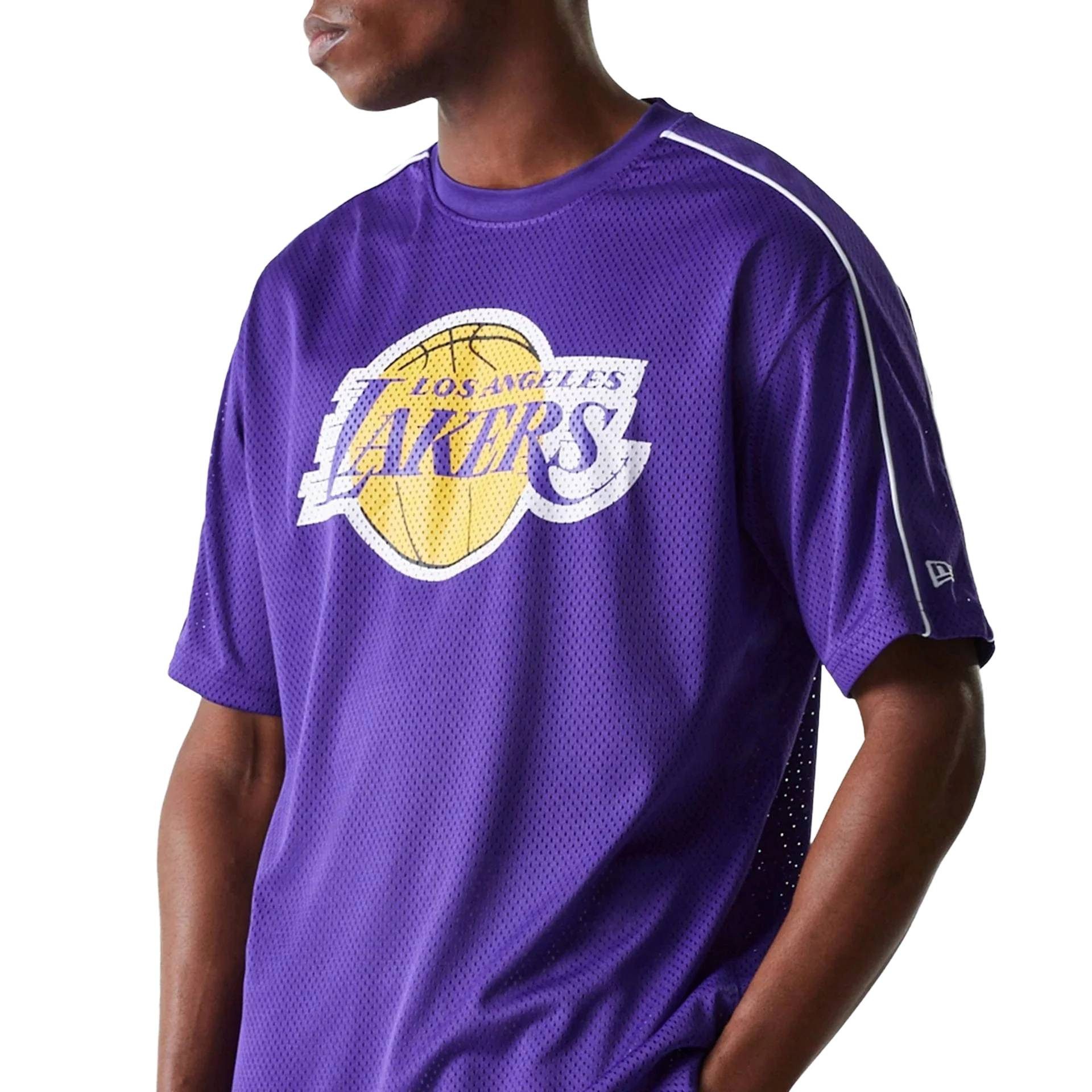 New Era T-Shirt Shirt New Era NBA Mesh Tee Los Angeles Lakers