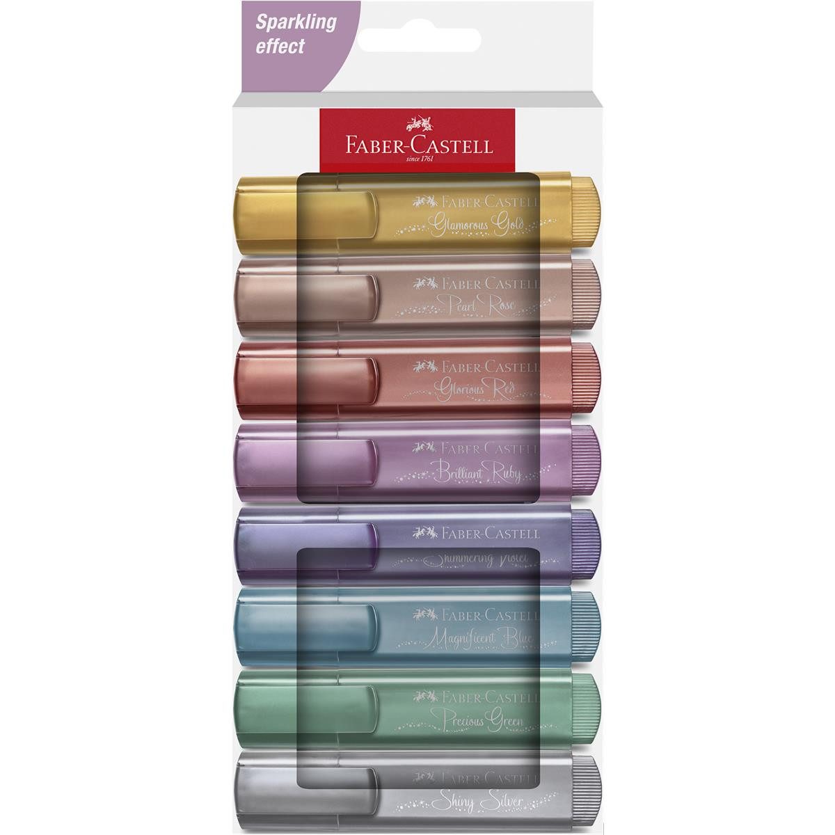 Faber-Castell Marker Faber-Castell 46 Textmarker - Metallic - 8er Kartonetui