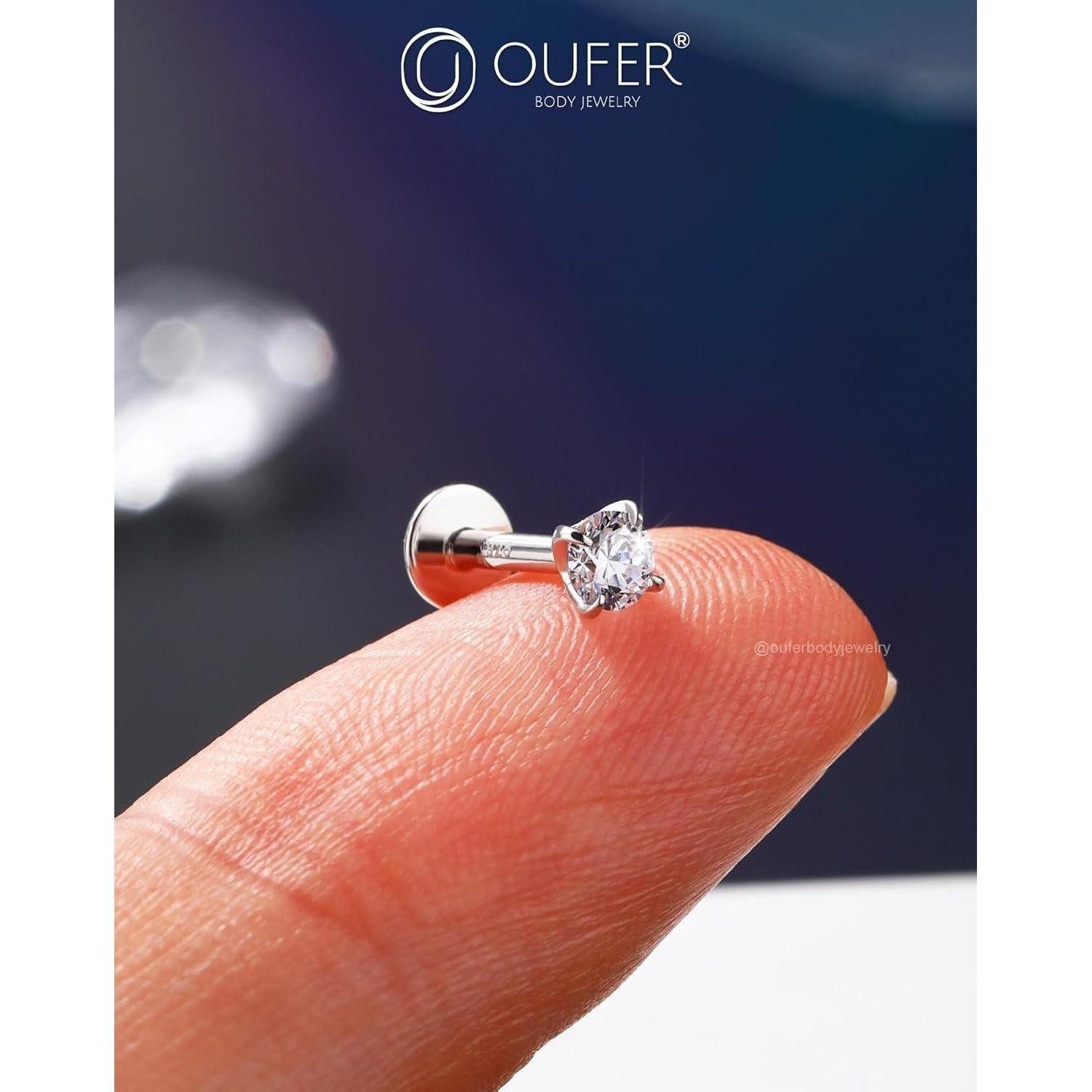 LuxusKollektion Piercing-Set Silber 925 6mm Helix Piercing CZ Tragus Conch günstig online kaufen