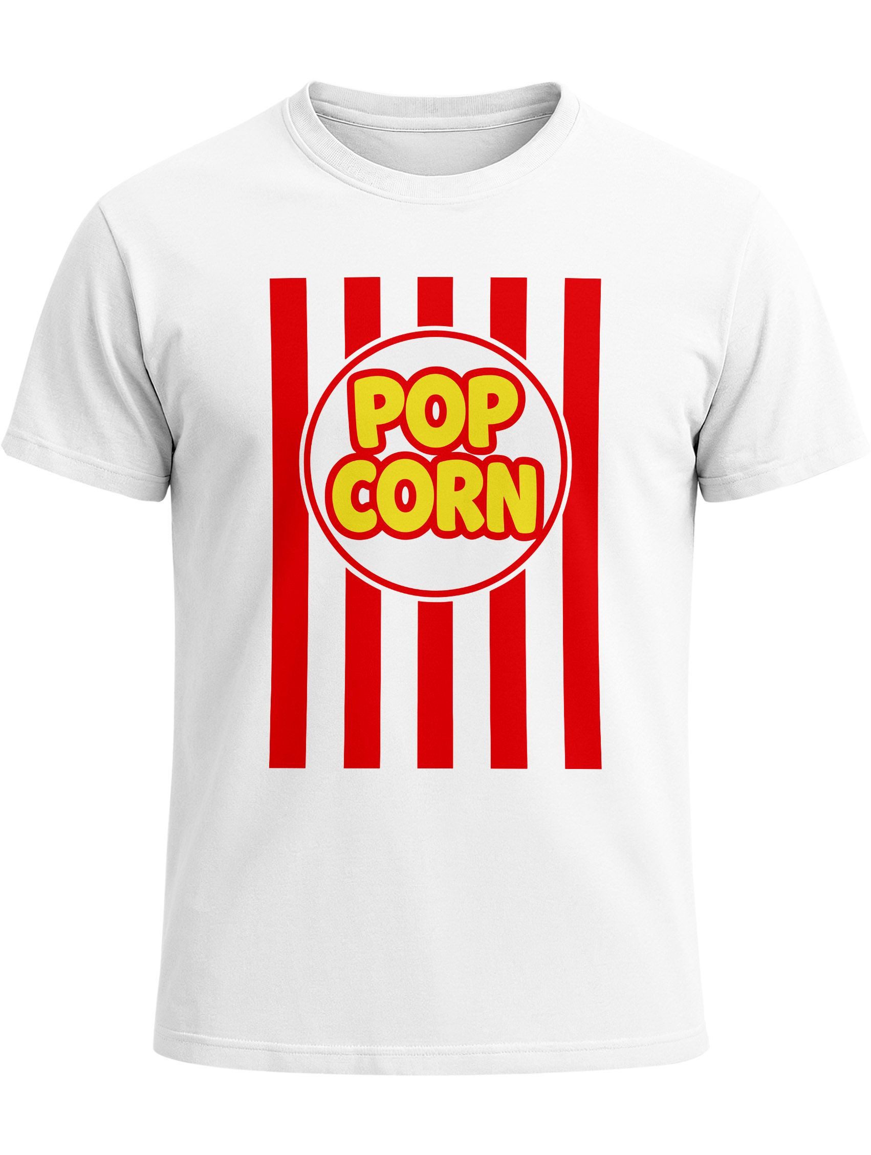 Print-Shirt Herren T-Shirt Fasching Karneval - Popcorn - Kostüm-Ersatz