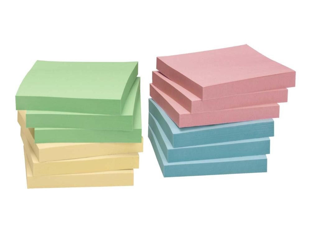 inFO Haftnotizblock Info Haftnotizen 'Z-Notes' 75 x 75 mm, farbig sort