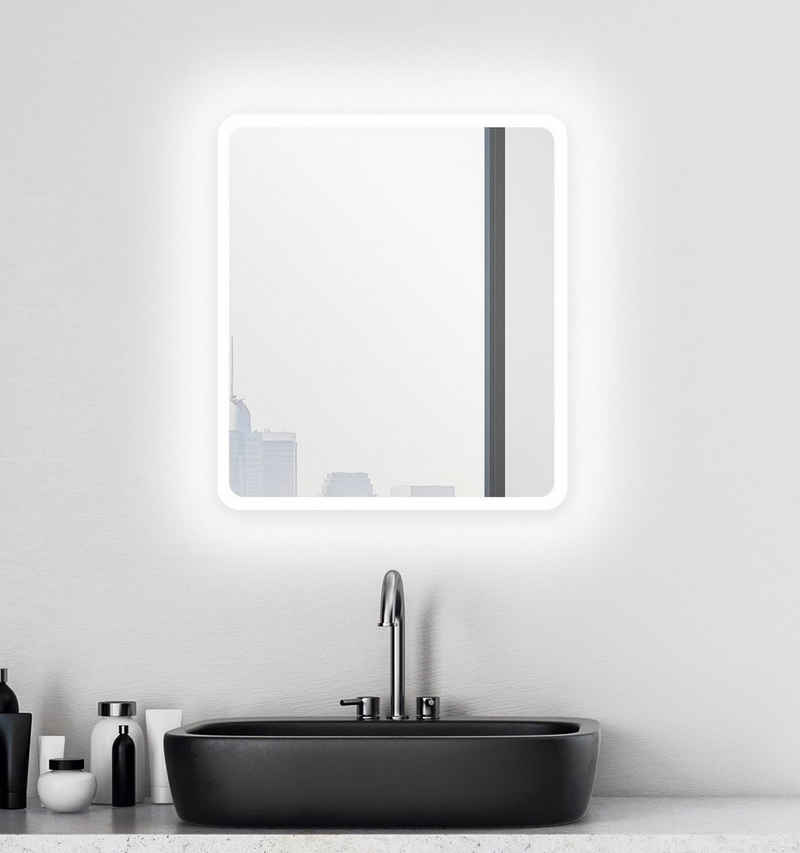 Talos Badspiegel »Moon«, 40 x 45 cm, Design Lichtspiegel