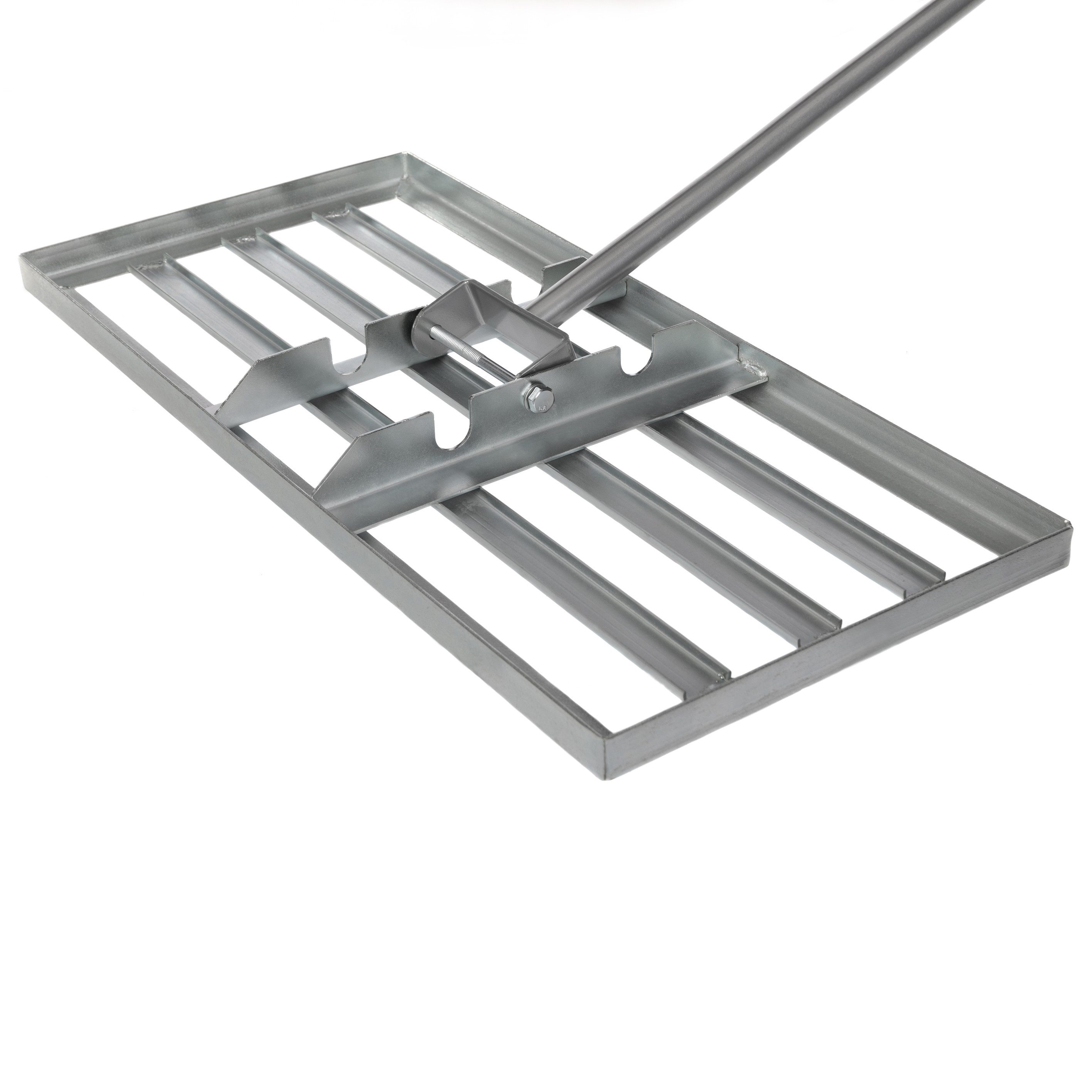 SattesGrün Rasenrechen Profi Rasenrakel Rakel zum Sanden Abziehen, mit 150,00 cm langem Stiel, Levelingrake Flächenebner Leveler Lawnleveling mit Stiel