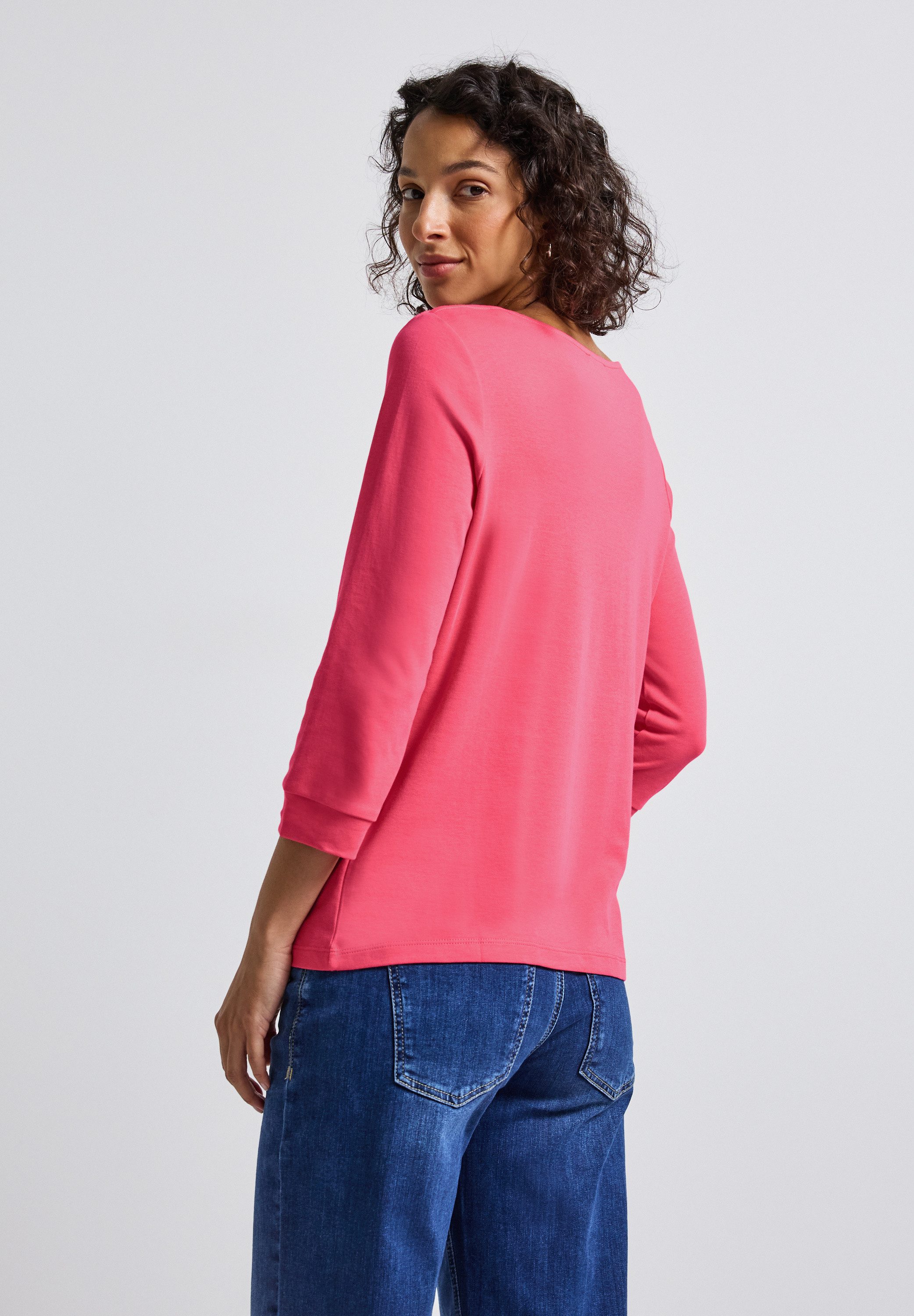 STREET ONE 3/4-Arm-Shirt aus reiner Baumwolle günstig online kaufen