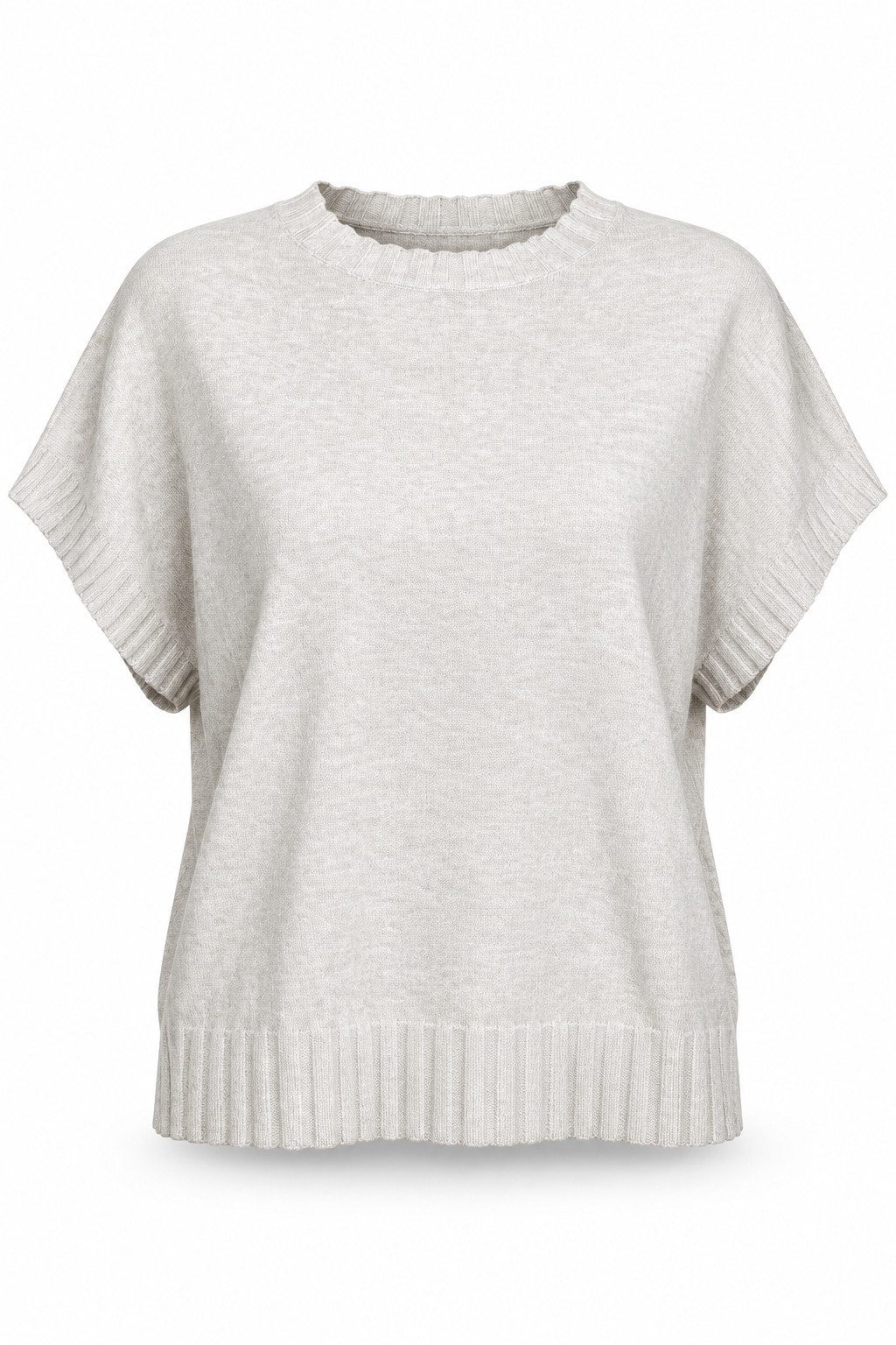 ITALY VIBES Pullunder - weiches Strickshirt mit Rundhals und Kurzarm für Damen ONE SIZE - passend für Größen S bis L
