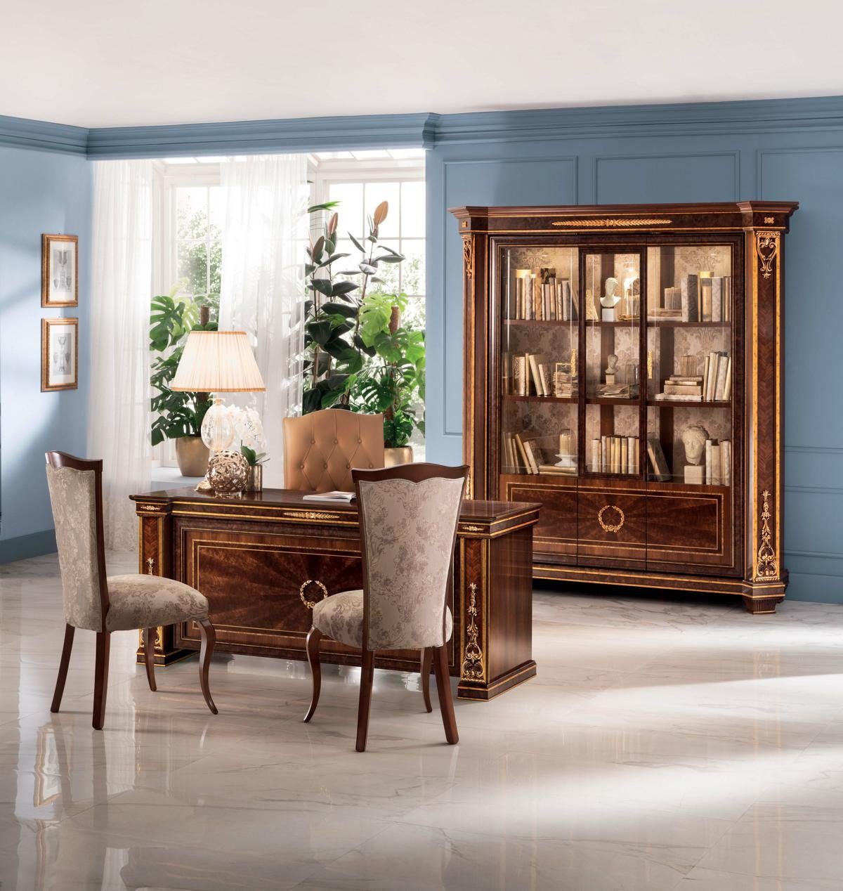 JVmoebel Schreibtisch, arredoclassic™ Luxus Klassisches Büro Vitrine  Schreibtisch Sessel Office Möbel online kaufen | OTTO