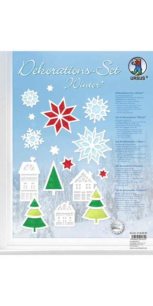 Ursus - Ludwig Bähr Fenstersticker Winterzeit, Inklusive Bastelanleitung