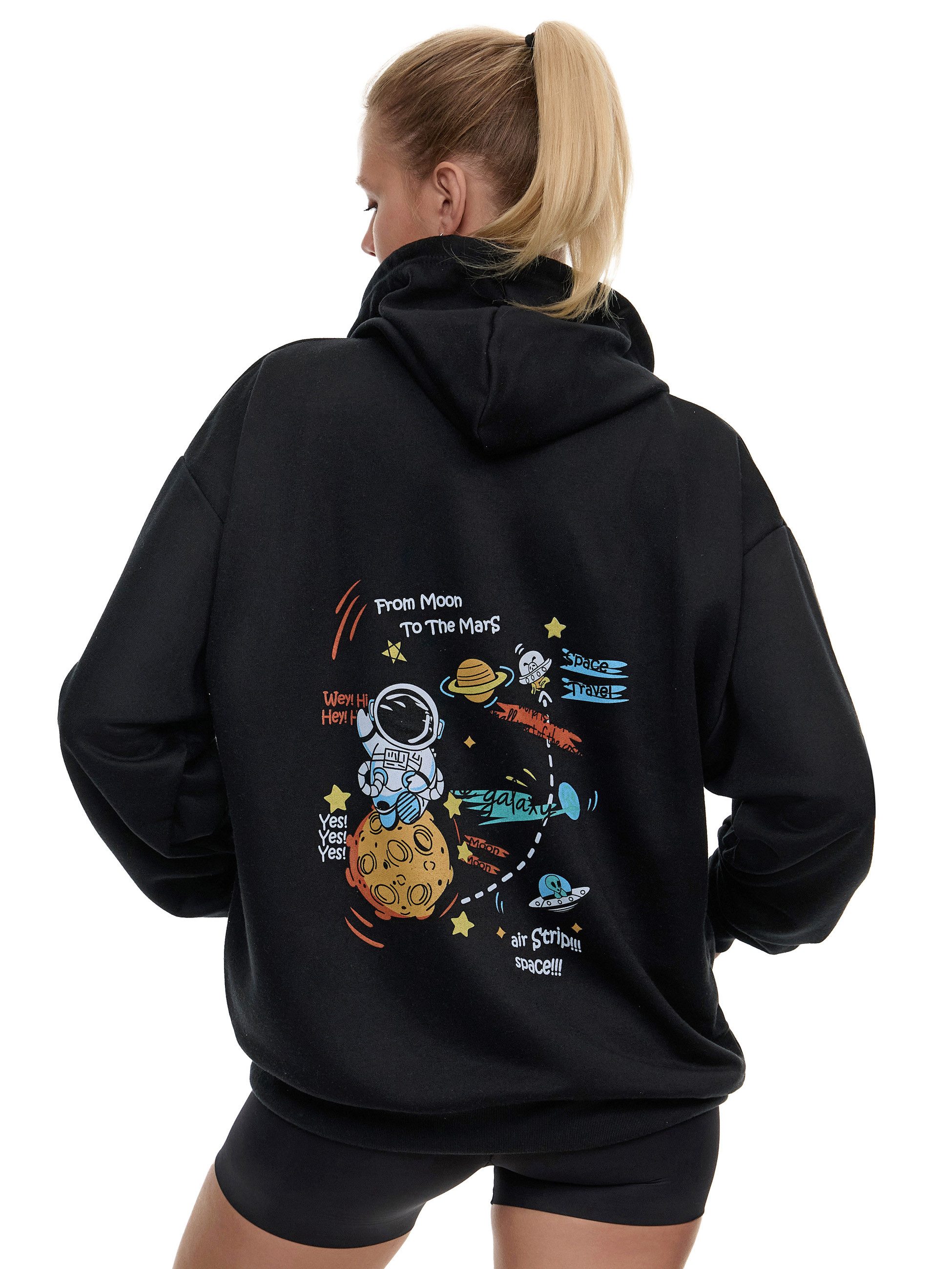 Worldclassca Hoodie Worldclassca Oversized Print Hoodie Kapuzenpullover Swe günstig online kaufen