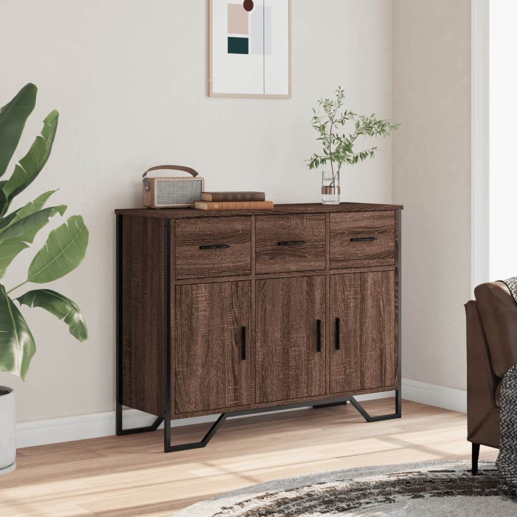 vidaXL Sideboard Sideboard Braun Eichen-Optik 97x32,5x74,5 günstig online kaufen