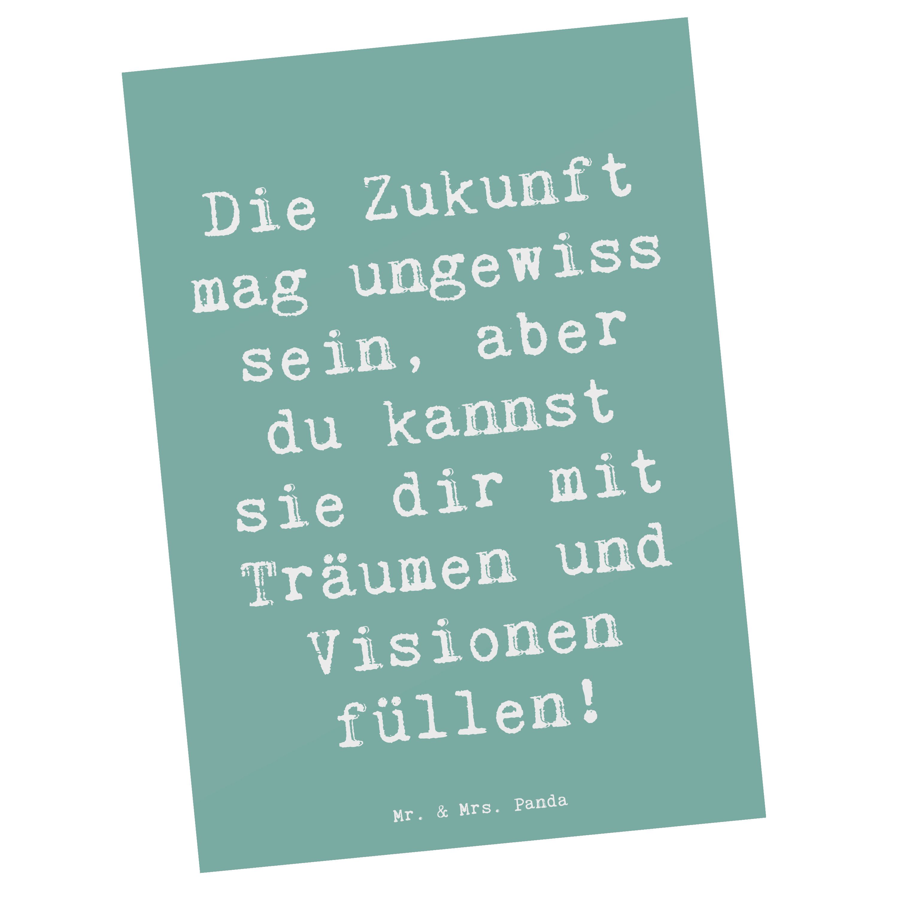 Postkarte Zukunftsplanung Ungewissheit annehmen - Meeresbrise - Geschenk, kreat