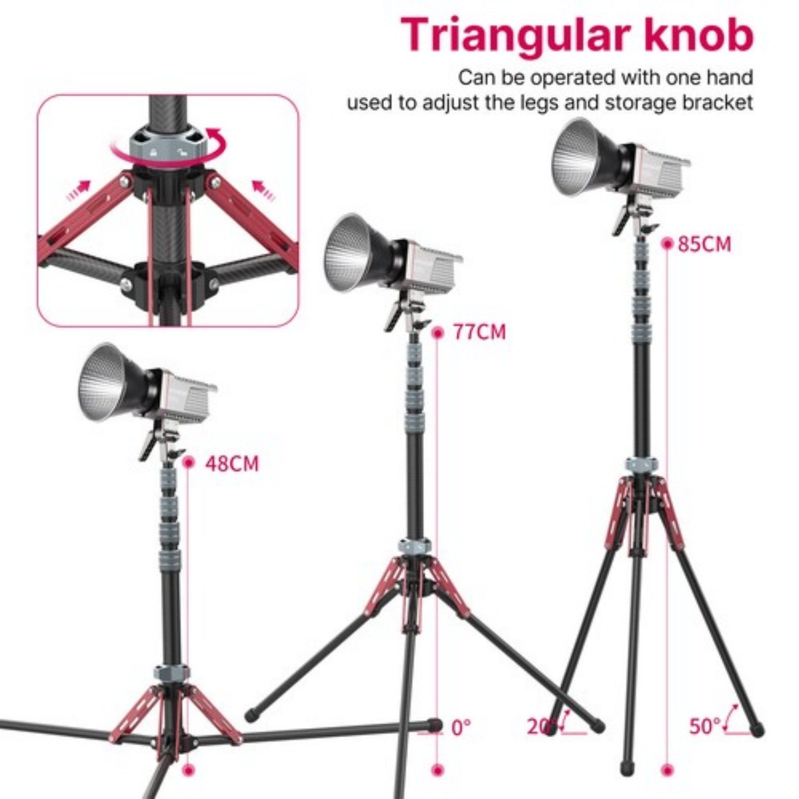ULANZI Ulanzi MT-49 Carbon Einbeinstativ mit abnehmbarer Trethalterung Kamerastativ