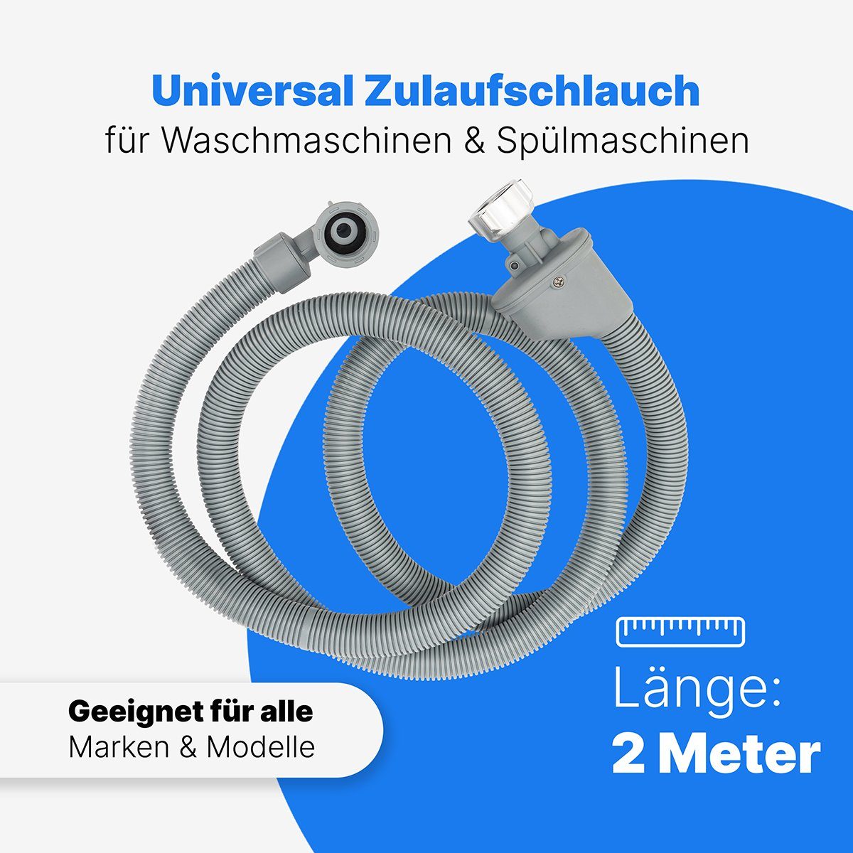 BOMANN Zulaufschlauch Aquastop Wasserschlauch, Wasserschlauch f. Geschirrspüler u. Waschmaschine