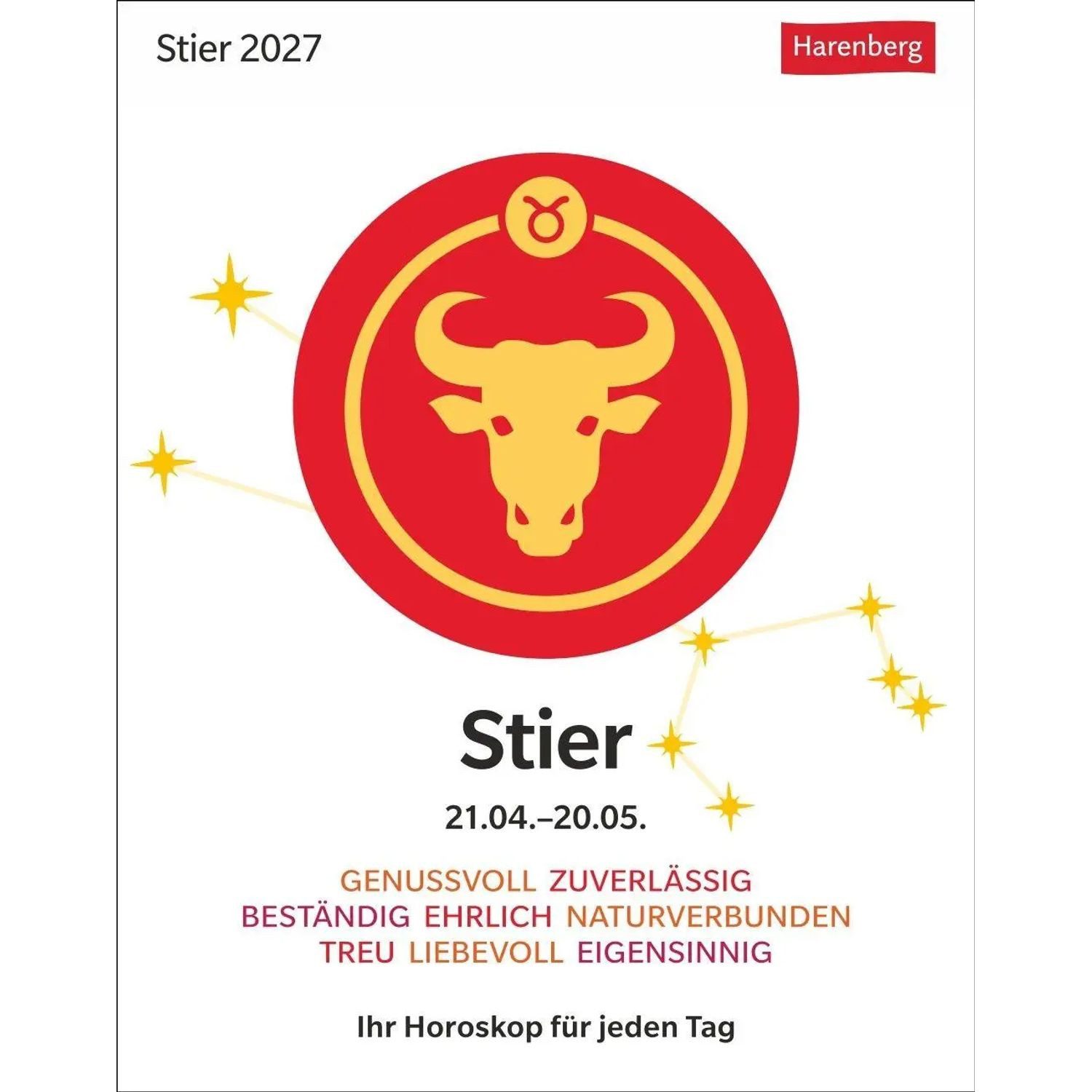Harenberg Kalender Verlag Abreißkalender Stier Sternzeichenkalender 2027 - Tagesabreißkalender - Ihr...