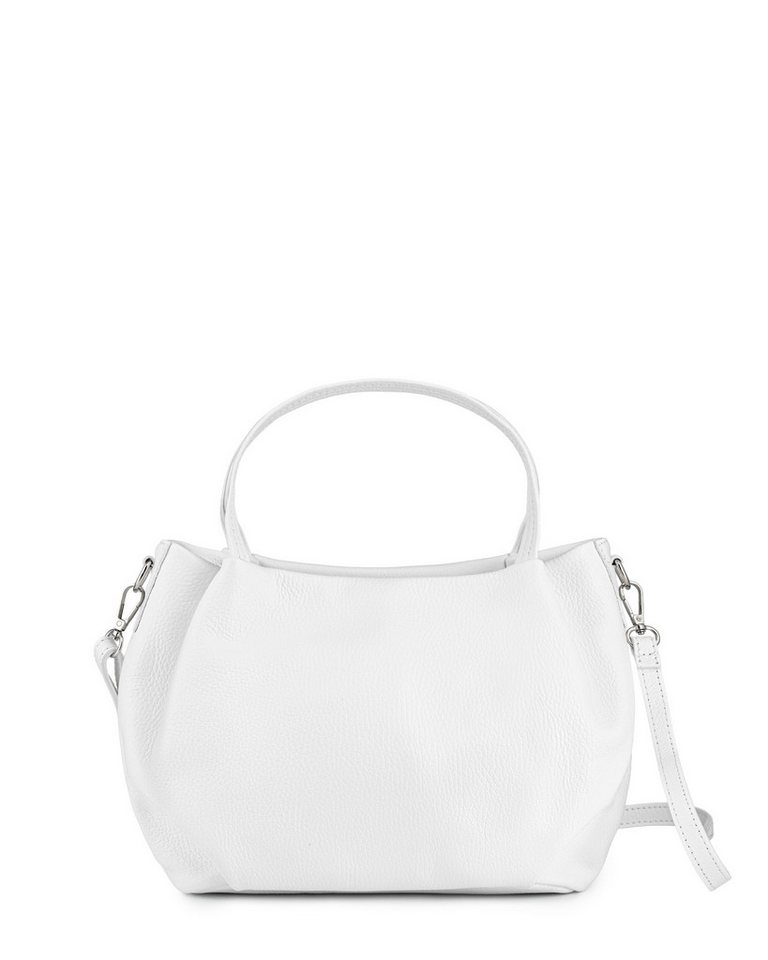 Caspar Henkeltasche Damen Leder Handtasche Schultertasche - PREMIUM LINE - Modell No.823, elegant, robust & unempfindlich - 100% Echtleder - Handmade in Italy