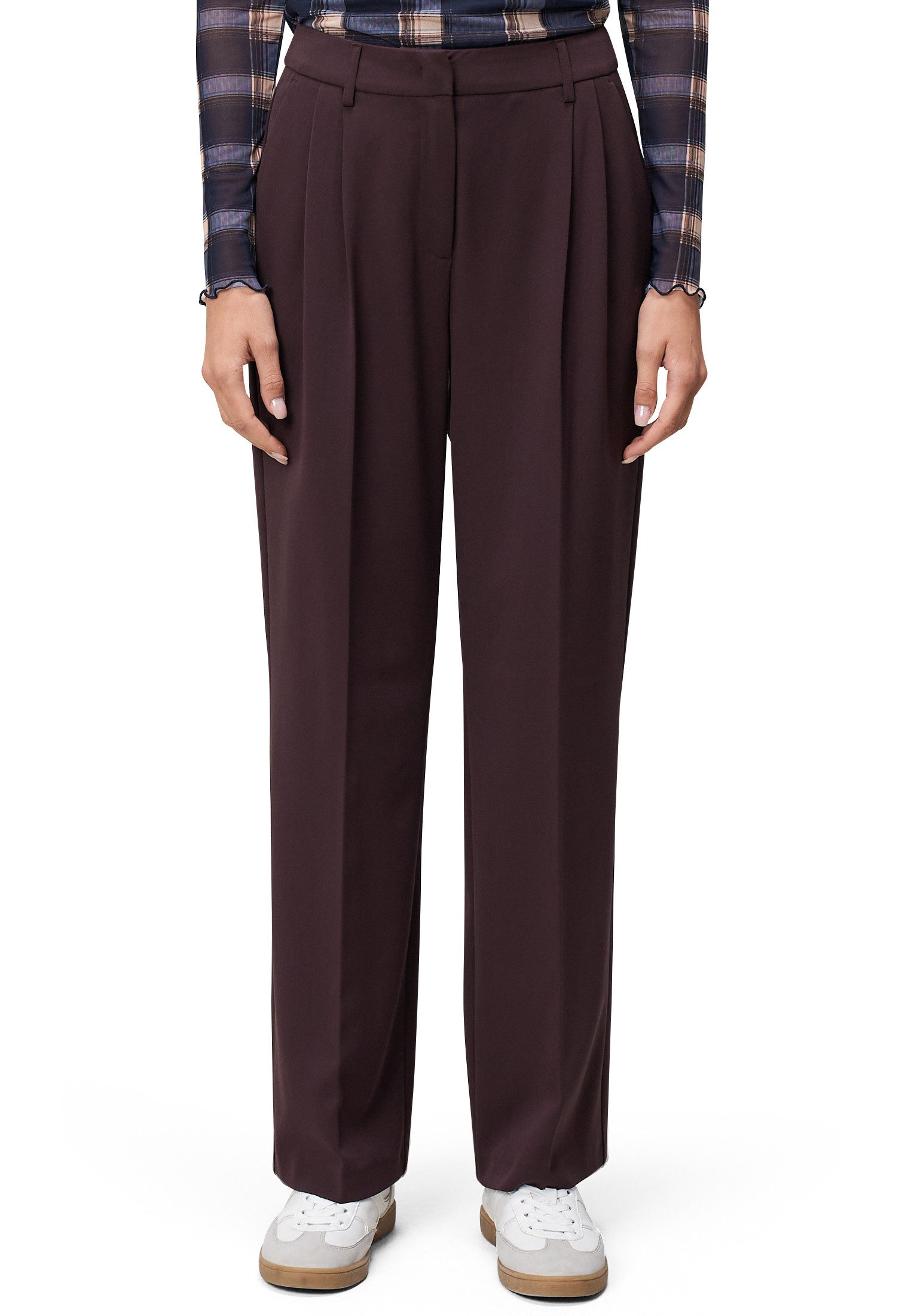 Zero Stoffhose Damen Stoffhose mit Bügelfalte 30 Inch Falten