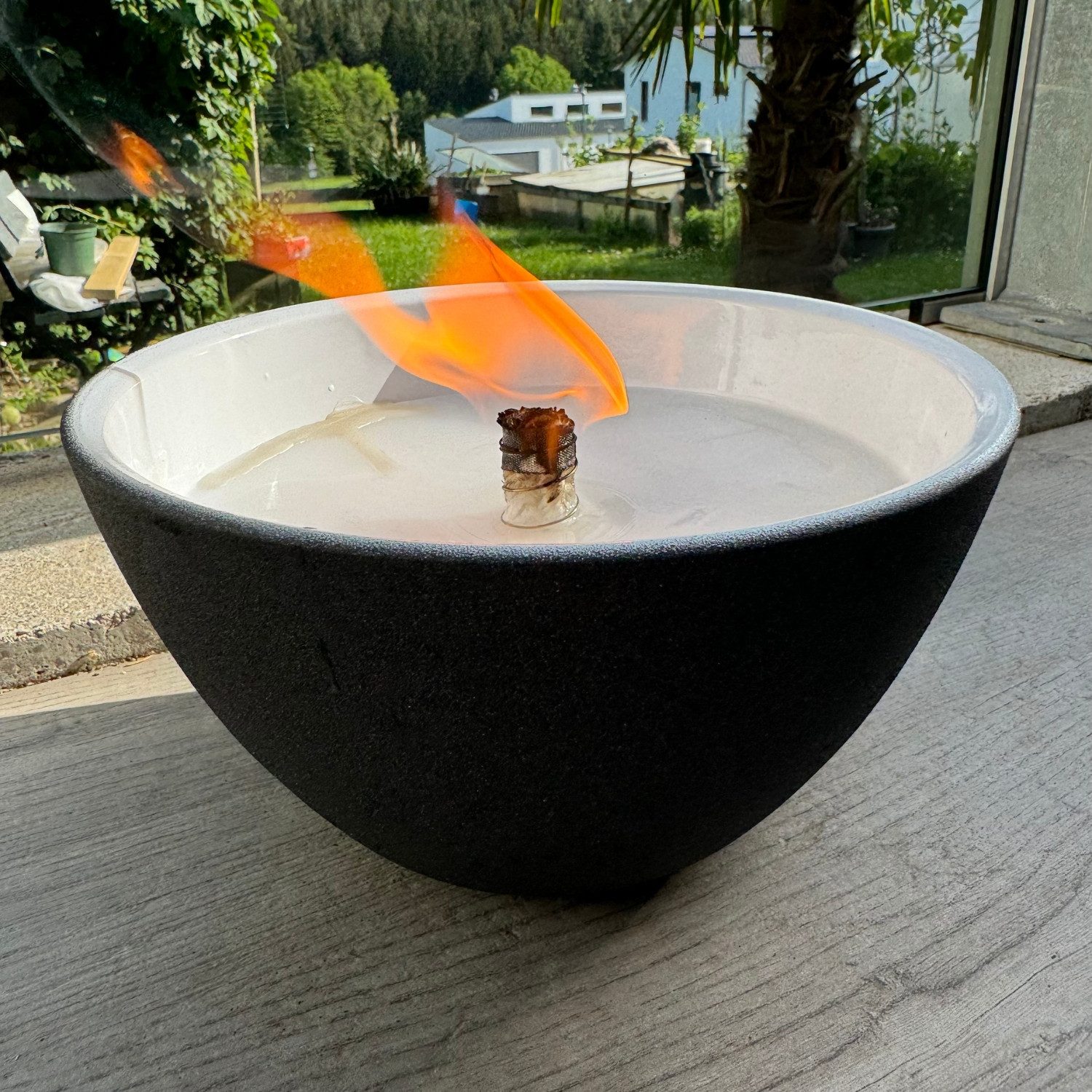 Schwabenfire Outdoorkerze Schwabenfire Outdoorkerze Terrakotte Schale mit Dauerdocht