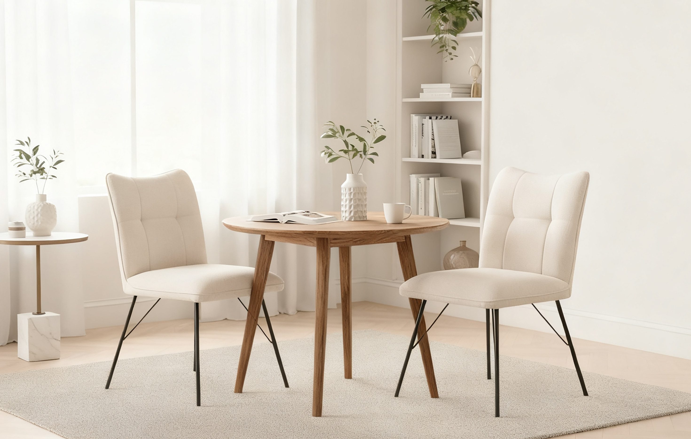 B&D home 4-Fußstuhl NELE (2er Set, 2 St), gepolstert