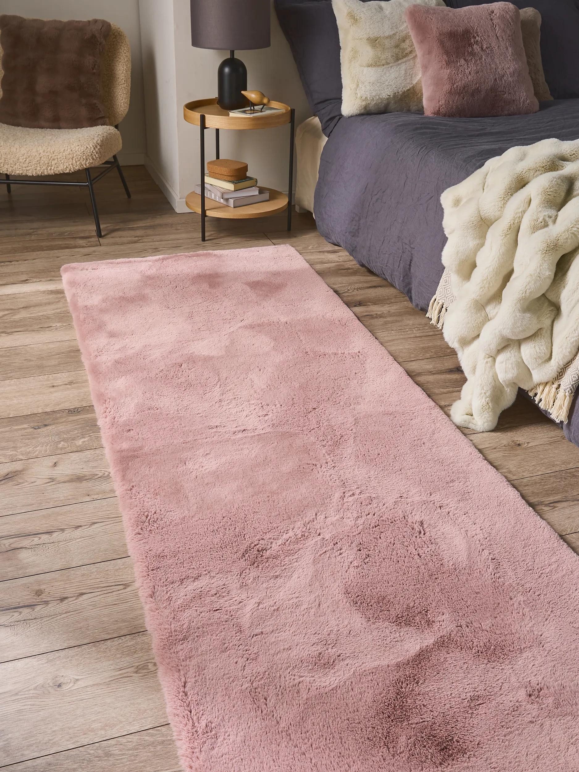 benuta Fellteppich Dave, rechteckig, Höhe: 21 mm, Teppich Wohnzimmer, Schlafzimmer, Esszimmer, Flur, Kunstfaser, Cozy