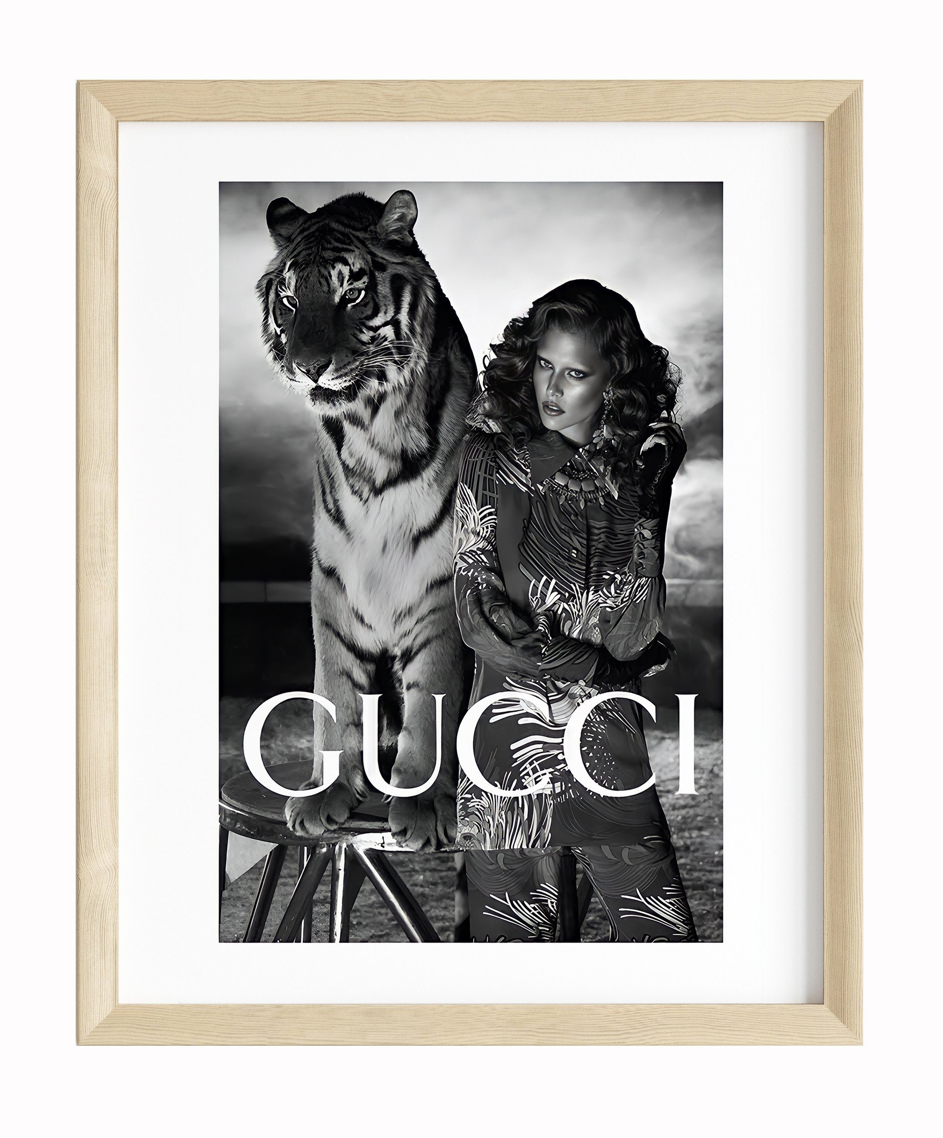 JUSTGOODMOOD Poster Premium ® Gucci Poster · Tiger · ohne Rahmen, Poster in günstig online kaufen