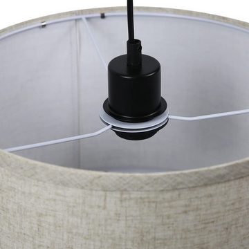 Nettlife Stehlampe Fußschalter Stoff Schirm höhenverstellbar 146 cm E27, LED wechselbar