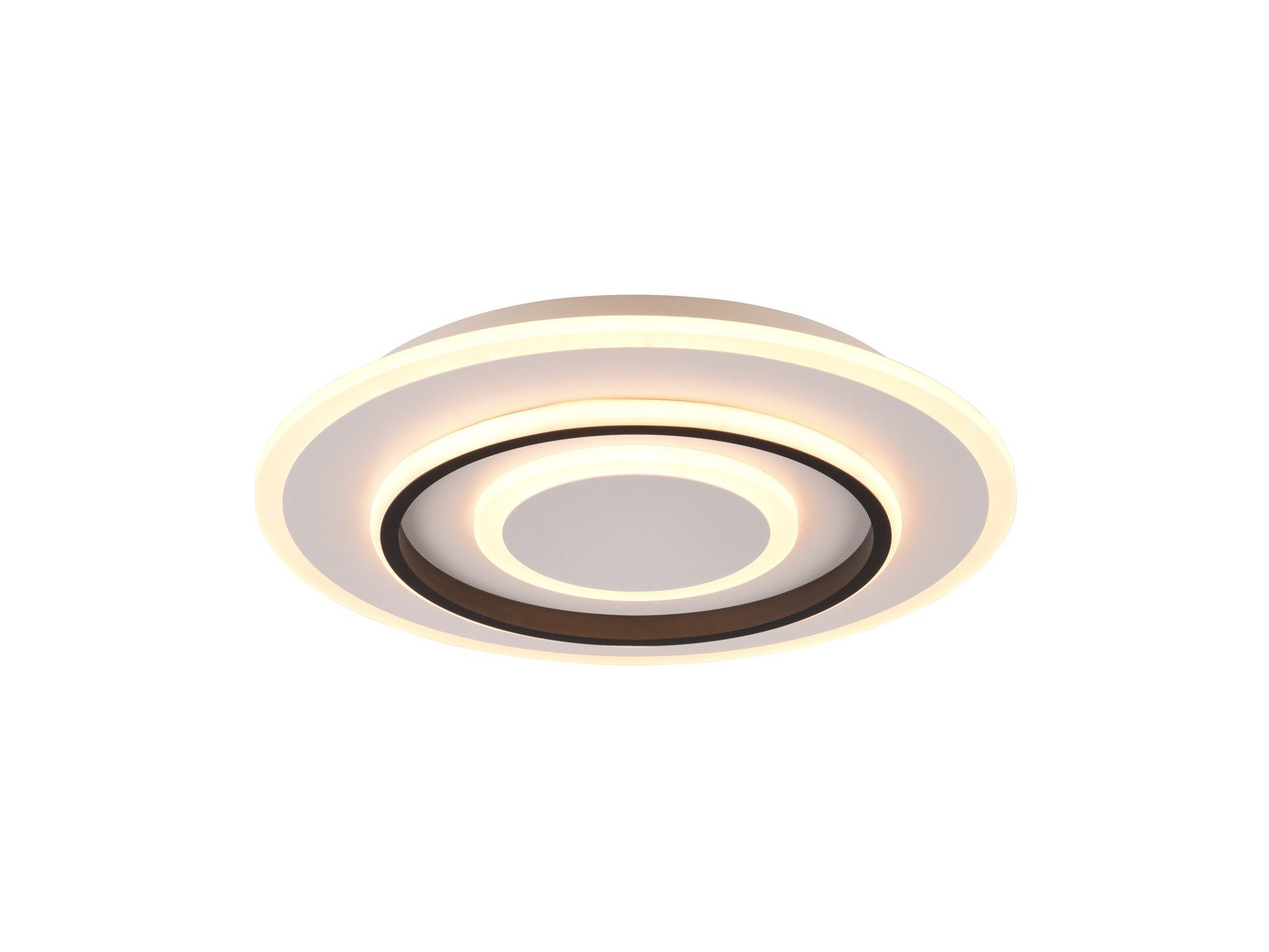 Reality Leuchten LED Deckenleuchte hell & flach mit Fernbedienung, Ø 41cm, dimmbar, LED fest integriert, Neutralweiß, Warmweiß, Tageslichtweiß, modern-e Tageslicht-lampe Decke rund für Küchenbeleuchtung & Büro