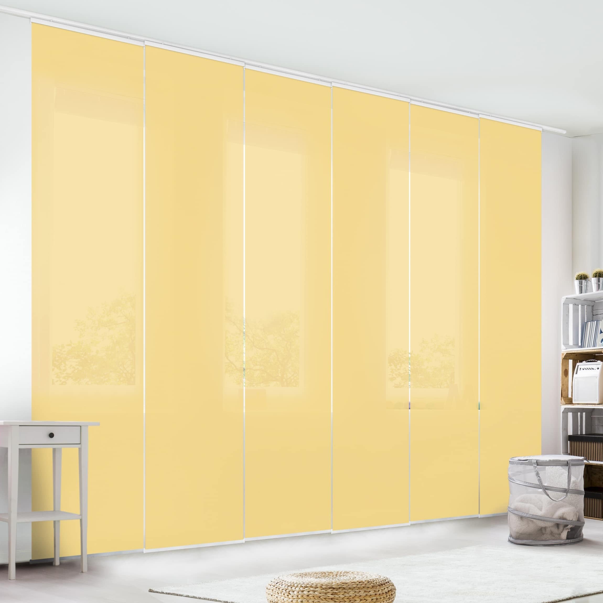 Bilderdepot24 Schiebegardine modern Flächenvorhang blickdicht Honig, günstig online kaufen