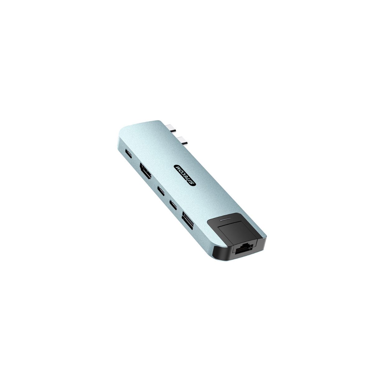 Sitecom USB-Verteiler AC-2005 6-in-2 Multiport-Hub für MacBook Air (M1/M2/M3) Hellblau