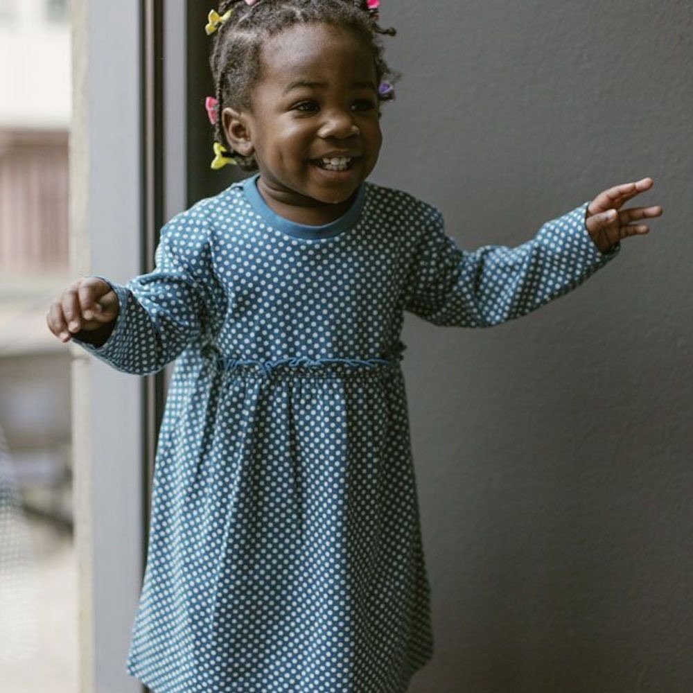 Sense Organics A-Linien-Kleid Sense Organics Gepunktetes Langarm Kleid Cintia