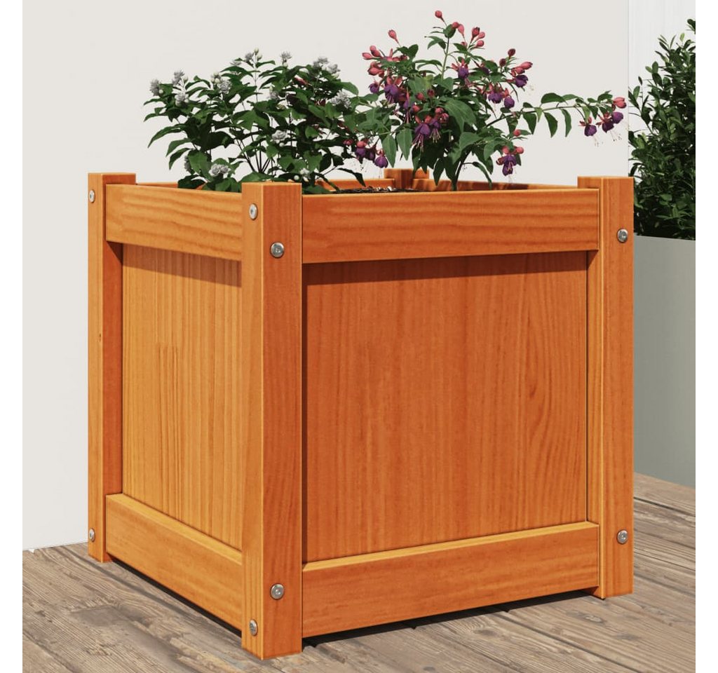 Thumbnail - vidaXL Pflanzkübel Pflanzkübel Blumenkübel Pflanzcontainer Pflanzgefäße Wachsbraun 40x40x