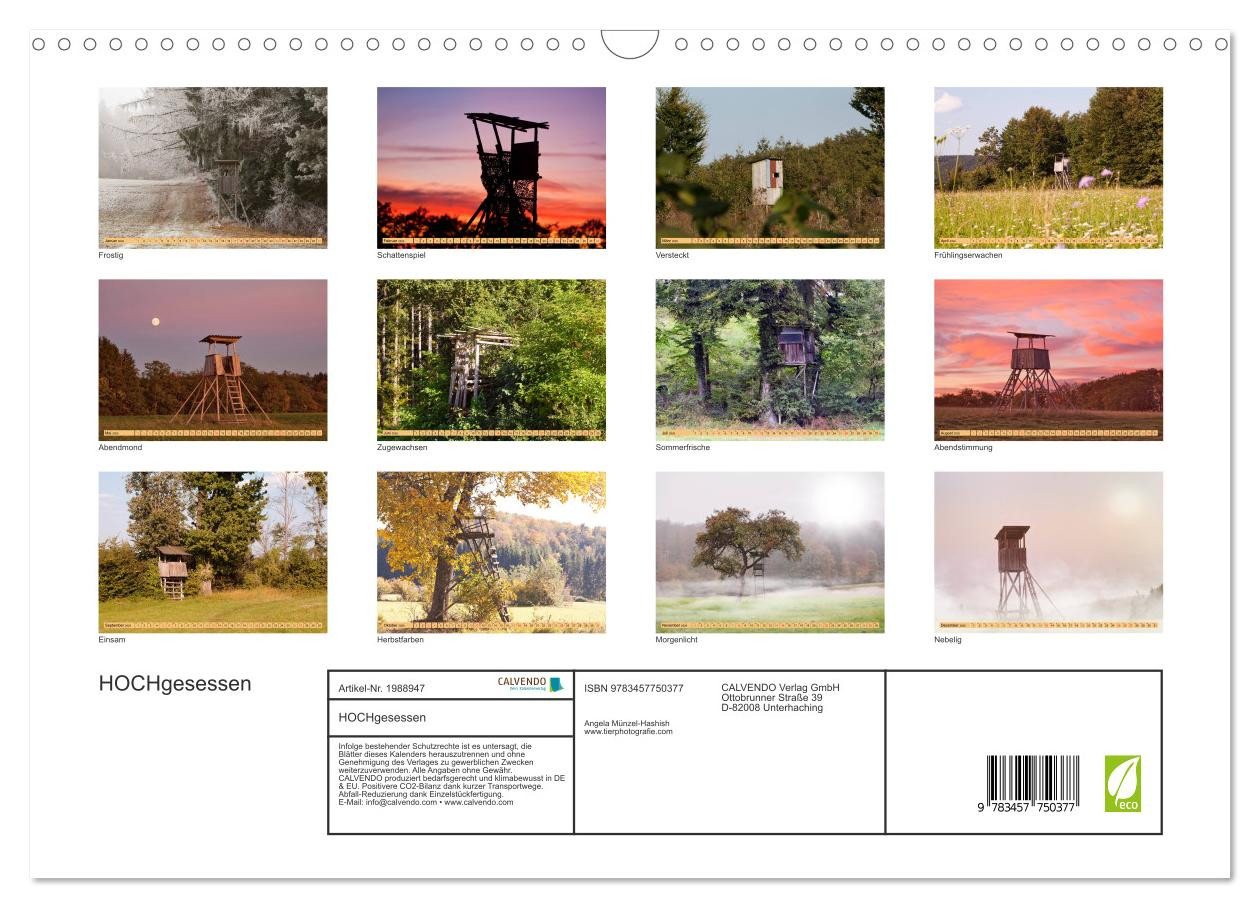 Thumbnail - CALVENDO Wandkalender HOCHgesessen (Wandkalender 2026 DIN A3 quer), CALVENDO Monatskalender