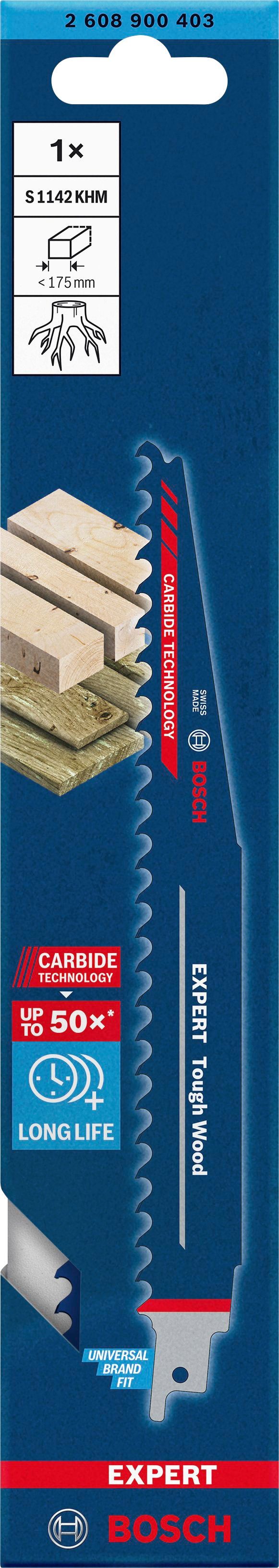 Bosch Professional Säbelsägeblatt EXPERT Tough Wood-S 1142 KHM (1-St)