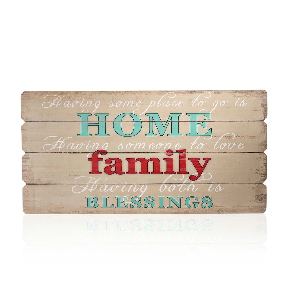 Holzbild Holzbild 100x50cm Familiy Deko Wandbild Wandschild Holzschild Vintage