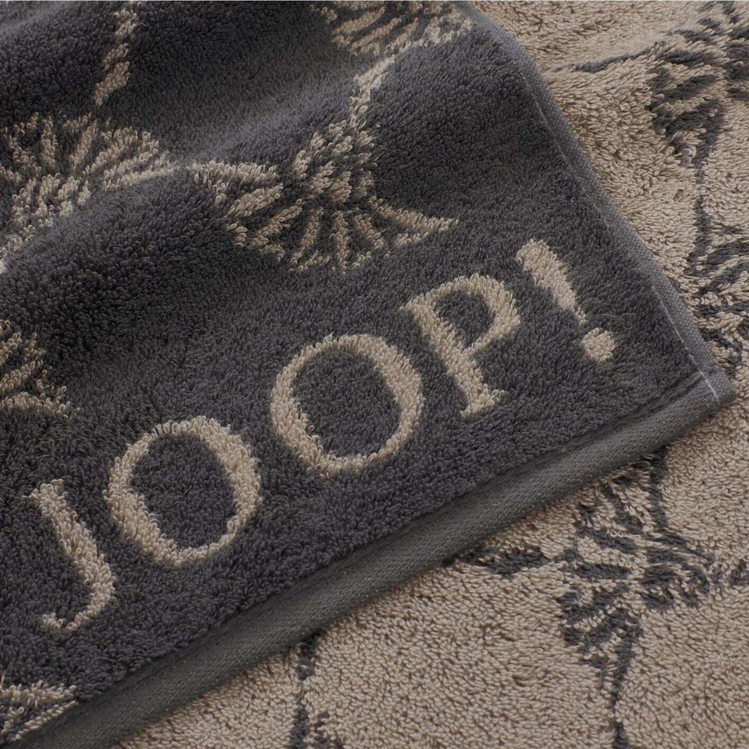 JOOP! Handtuch 2 Stück Joop! Gästetuch Cornflower 1721-73 Schiefer 30x50, Walkfrottier (2-St), Baumwolle