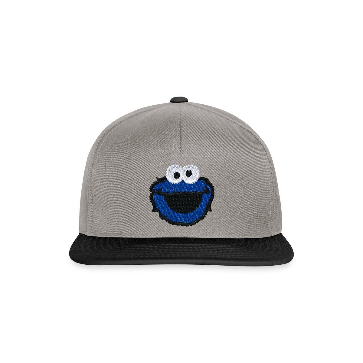 Spreadshirt Snapback Cap Sesamstraße Krümelmonster Stick Snapback Cap (1-St)