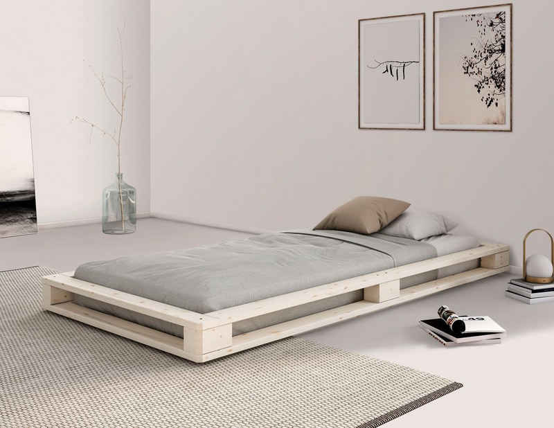 Home affaire Palettenbett "PALO " BESTSELLER!, Bodenbett, zertifiziertes Massivholz (Kiefer)