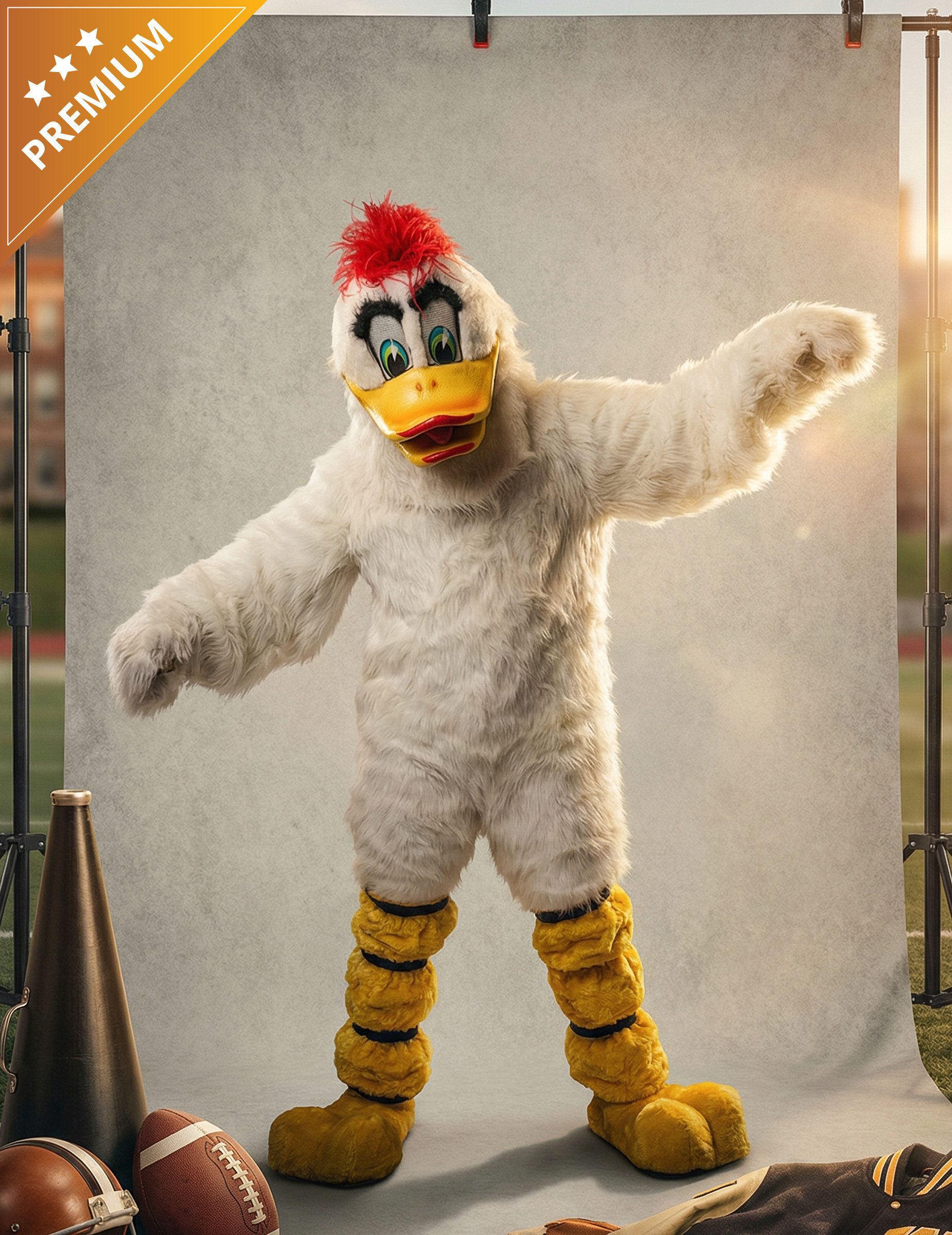 Espa Kostüm Mascotte Kostüm Ente weiß Erwachsene