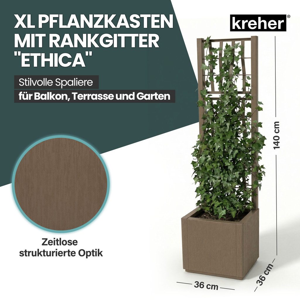 Kreher Spalier 'Ethica' in Struktur Optik (schmale Version) in verschiedenen Farben, 1 St.