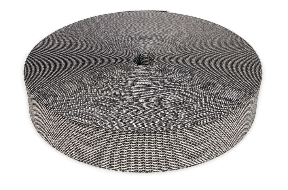 Heiro Nachfüllpack 50 Meter Polster Gummigurte Elastisch Schwarz/Weiß Dehnung 65 %
