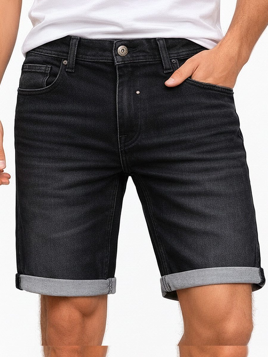 SUBLEVEL Shorts Herren Sweat Denim Bermuda Shorts Sommer Freizeit Hose Elastisches Material, Bewegungsfreundlich, Leichtes Material