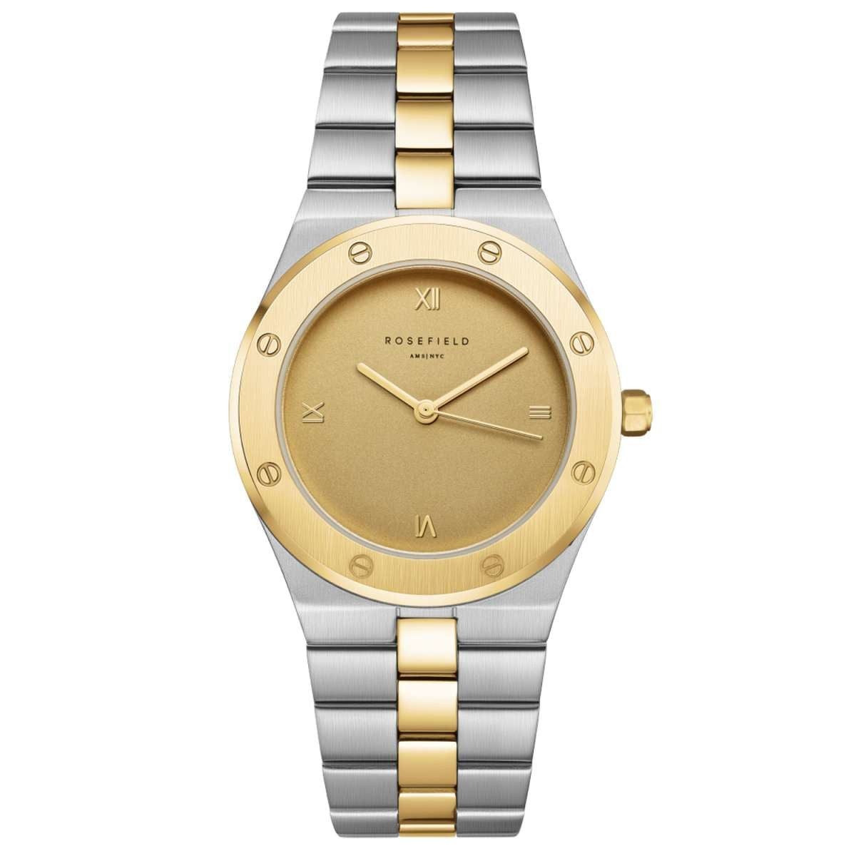 ROSEFIELD Quarzuhr SPCDSD-SP05, Uhr für Damen Rose Bicolor