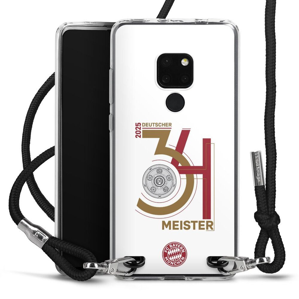DeinDesign Handyhülle FC Bayern München Meister Offizielles Lizenzprodukt, Huawei Mate 20 Handykette Hülle mit Band Case zum Umhängen