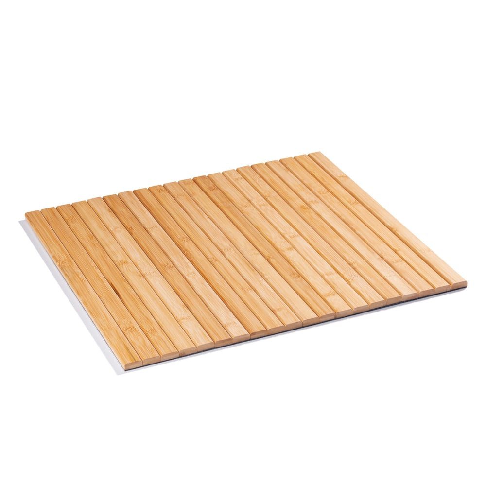 Lumaland Hockerauflage Bambus praktische Ablage 54x50x1 cm, (1 St), rollbare Bambusauflage für modularen Hocker