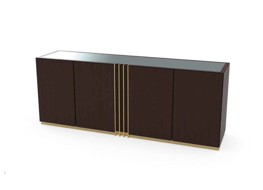 Xlmoebel Sideboard Braune Holz-Kommode im modernen Stil für das Wohnzimmer, Sideboard (1 St., Sideboard), Hergestellt in Europa