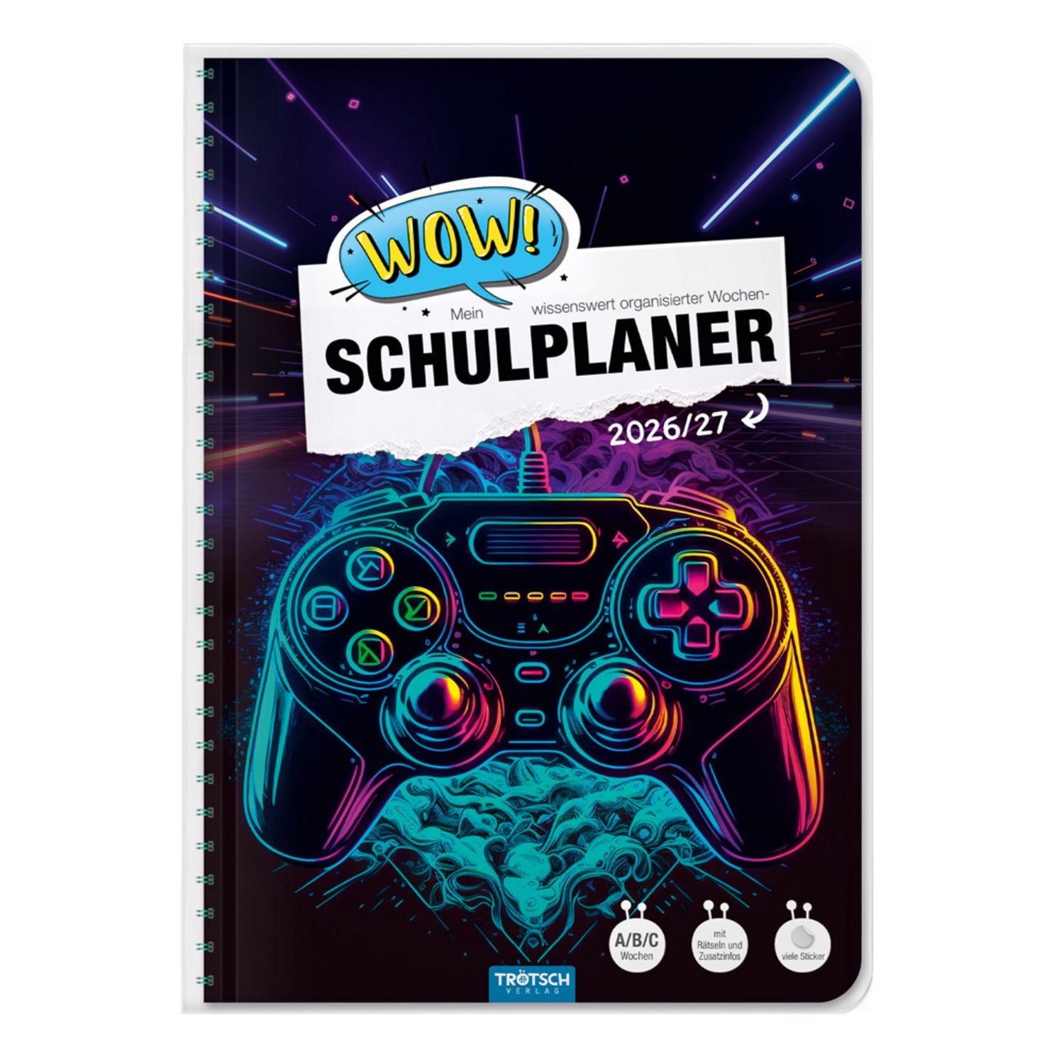 Schülerkalender TRÖTSCH - Schulplaner WOW Gaming 26/27