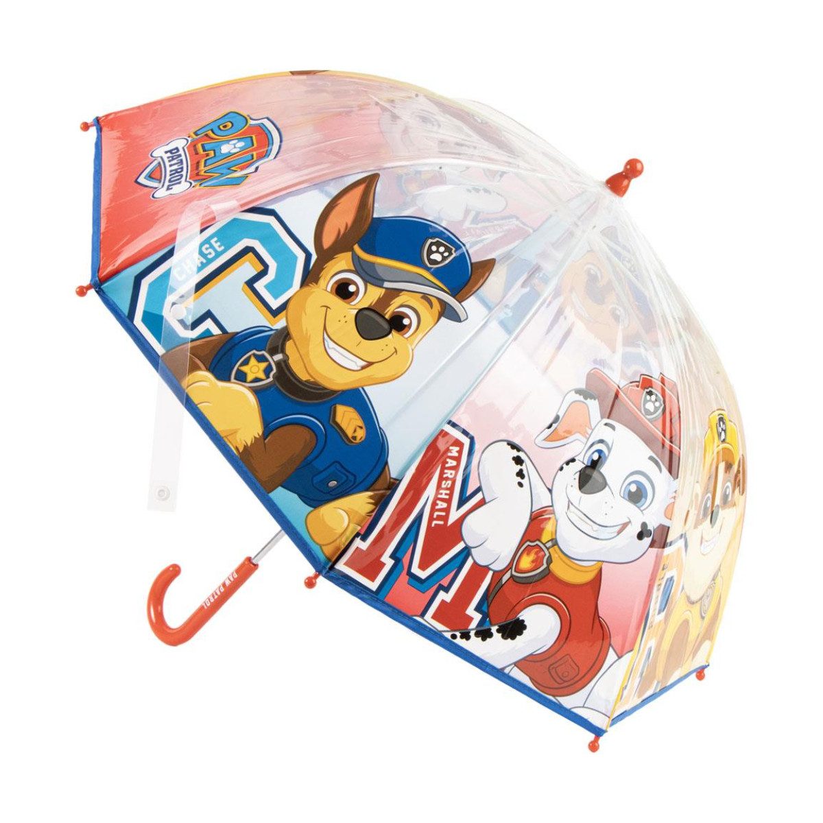 PAW PATROL Stockregenschirm Ø 45 cm manuell mit Applikationen für Kinder