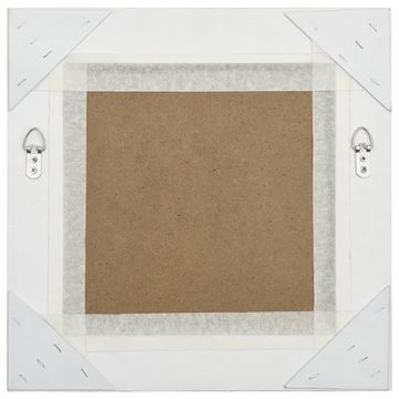 möbelando Barockspiegel 3002665 (BxH: 40x40 cm), aus Holz und Glas in Silber