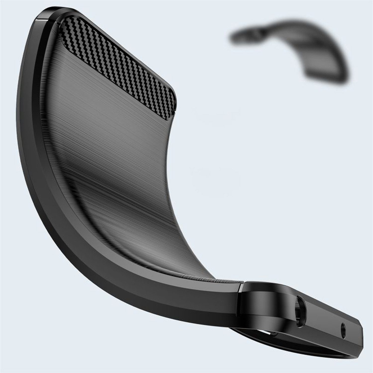 betterfon Handyhülle Carbon Hülle für Oppo Backcover TPU Silikon Bumper Schwarz, Carbon-Look – stoßfestes Case mit Air-Cushion & Metall-Optik