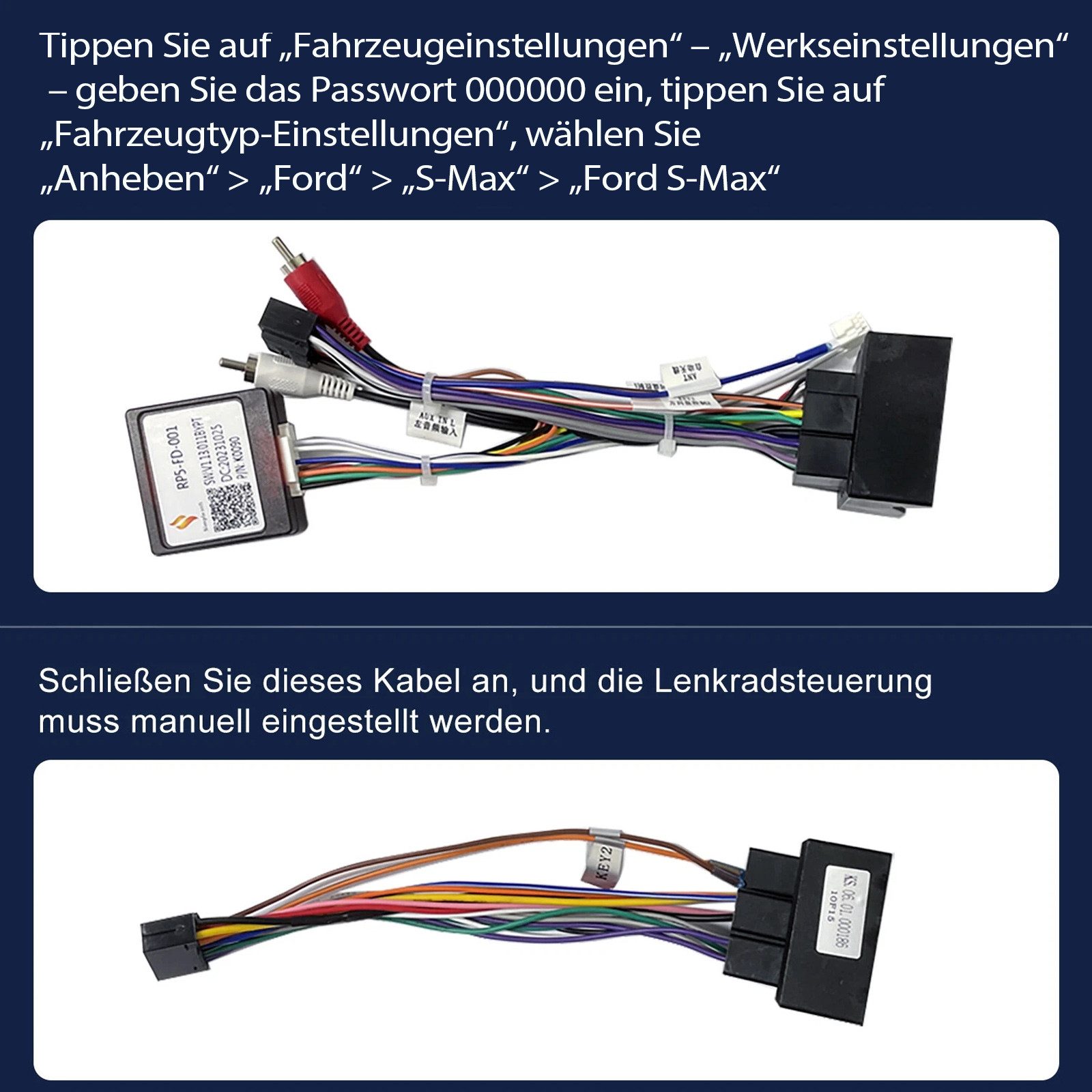 ESSGOO DAB+ 6+128GB Android 15 Autoradio Carplay GPS Für Ford S-Max WA6 06-15 Autoradio (6GB+128GB, RDS, 4G LTE, Digitalradio (DAB), AM/FM, Carplay Android Auto Bluetooth EQ USB GPS Navi WIFI Touchscreen)