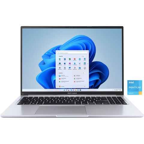 Asus Vivobook 16" Laptop, IPS Display, 8/16 GB RAM, Windows 11 Home Business-Notebook (40,6 cm/16 Zoll, Intel Pentium Gold 8505, UHD Graphics, 512 GB SSD)